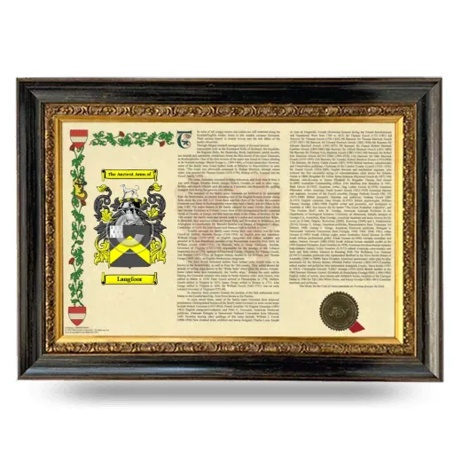 Langfoor Armorial Landscape Framed - Heirloom
