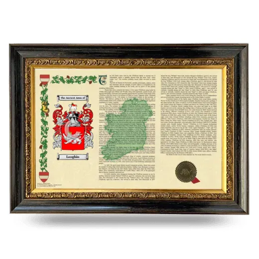 Langhin Armorial Landscape Framed - Heirloom
