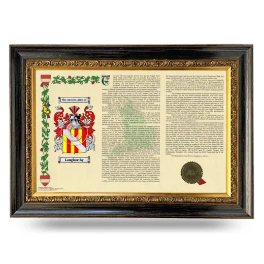 Langhorthy Armorial Landscape Framed - Heirloom