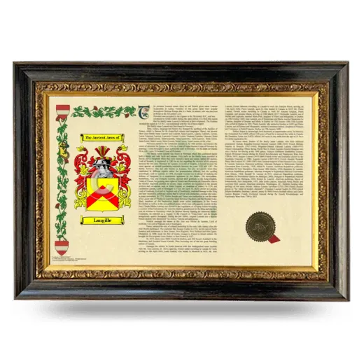 Langille Armorial Landscape Framed - Heirloom