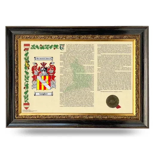 Langlart Armorial Landscape Framed - Heirloom
