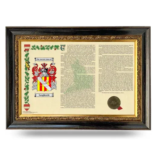 Langlearde Armorial Landscape Framed - Heirloom