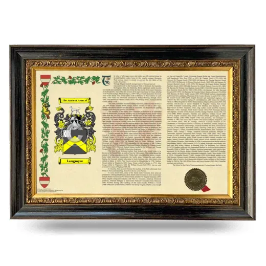 Langmyre Armorial Landscape Framed - Heirloom