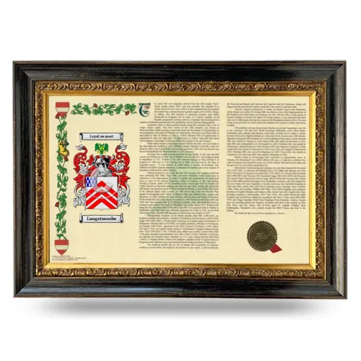 Langstoombe Armorial Landscape Framed - Heirloom