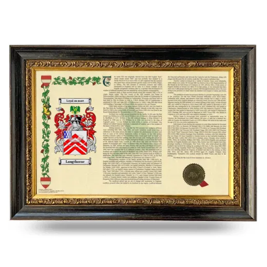 Langthorne Armorial Landscape Framed - Heirloom