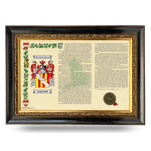 Langwearde Armorial Landscape Framed - Heirloom