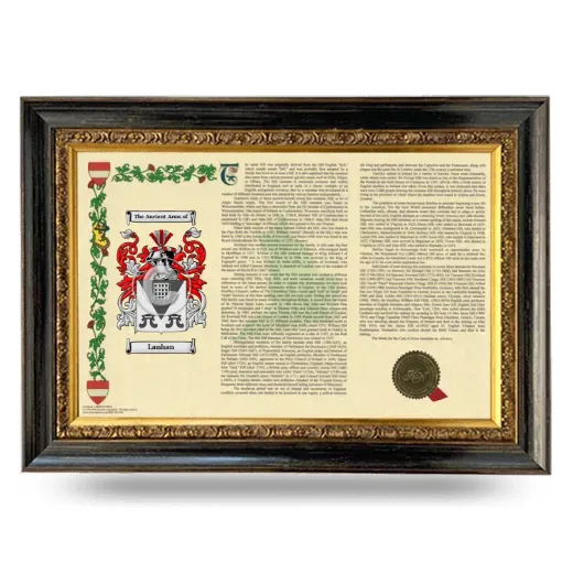 Lanhan Armorial Landscape Framed - Heirloom