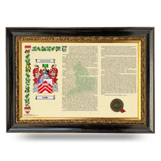 Lanks Armorial Landscape Framed - Heirloom