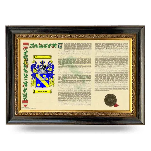 Lanzarini Armorial Landscape Framed - Heirloom