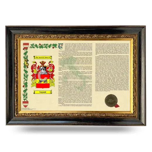 Lapani Armorial Landscape Framed - Heirloom
