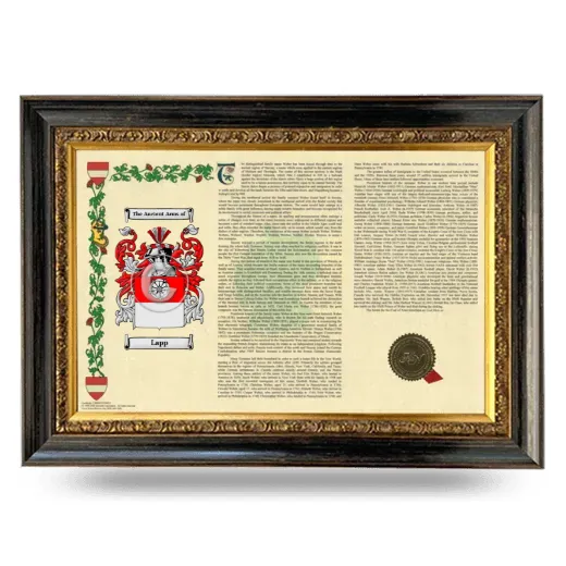 Lapp Armorial Landscape Framed - Heirloom