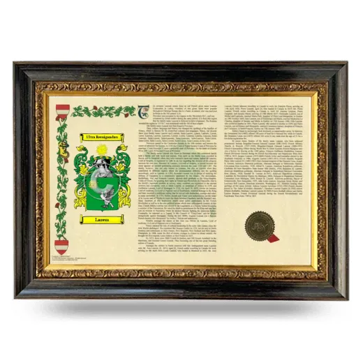 Larem Armorial Landscape Framed - Heirloom