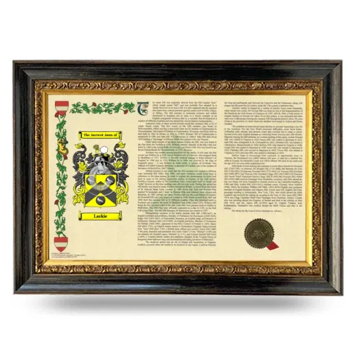 Larkie Armorial Landscape Framed - Heirloom
