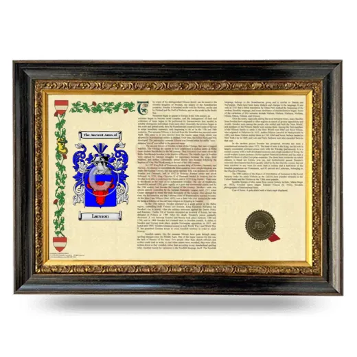 Larsson Armorial Landscape Framed - Heirloom
