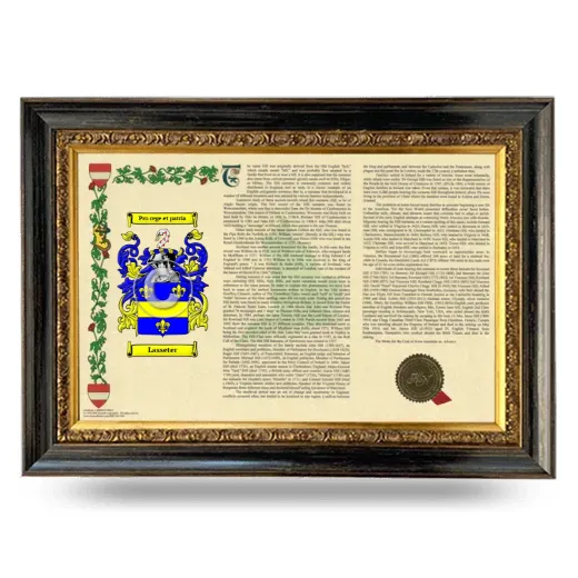 Lasseter Armorial Landscape Framed - Heirloom