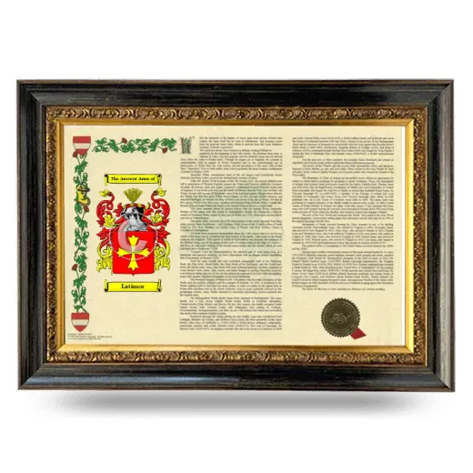 Latimor Armorial Landscape Framed - Heirloom