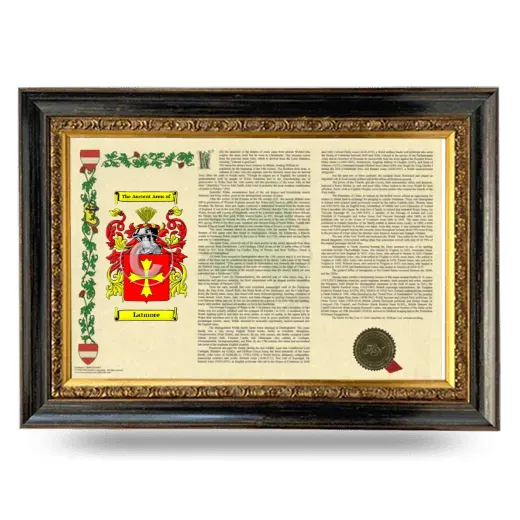 Latmore Armorial Landscape Framed - Heirloom