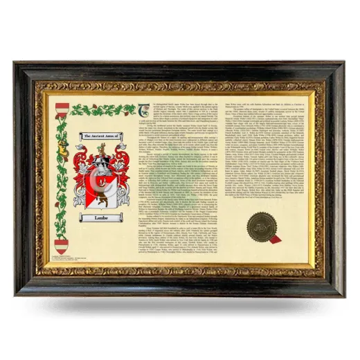 Laube Armorial Landscape Framed - Heirloom