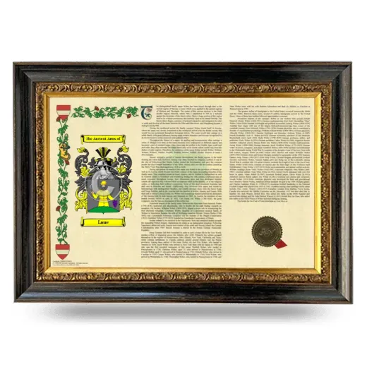 Laue Armorial Landscape Framed - Heirloom