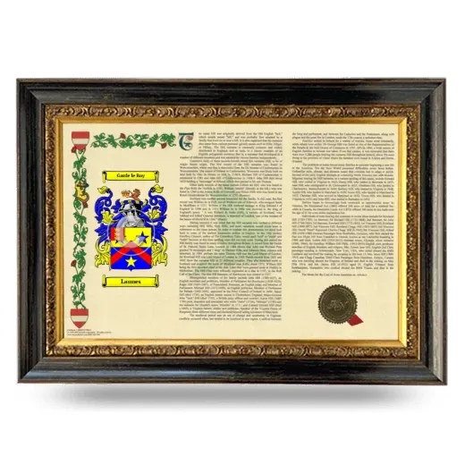 Launes Armorial Landscape Framed - Heirloom