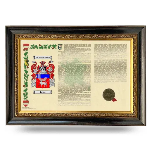 Lavac Armorial Landscape Framed - Heirloom