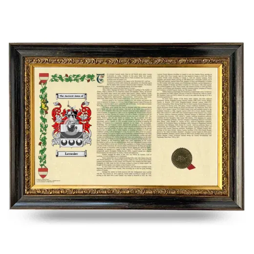 Lavasier Armorial Landscape Framed - Heirloom