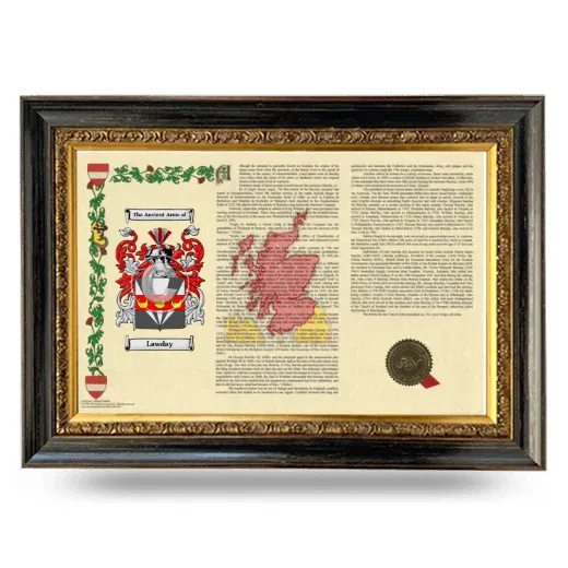 Lawday Armorial Landscape Framed - Heirloom