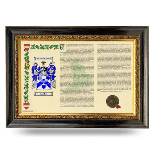 Lawler Armorial Landscape Framed - Heirloom
