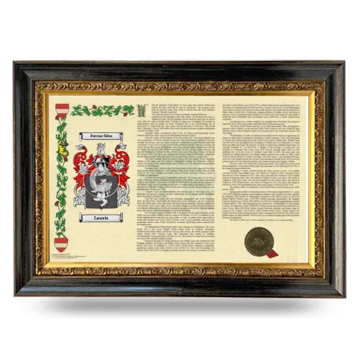 Lawris Armorial Landscape Framed - Heirloom