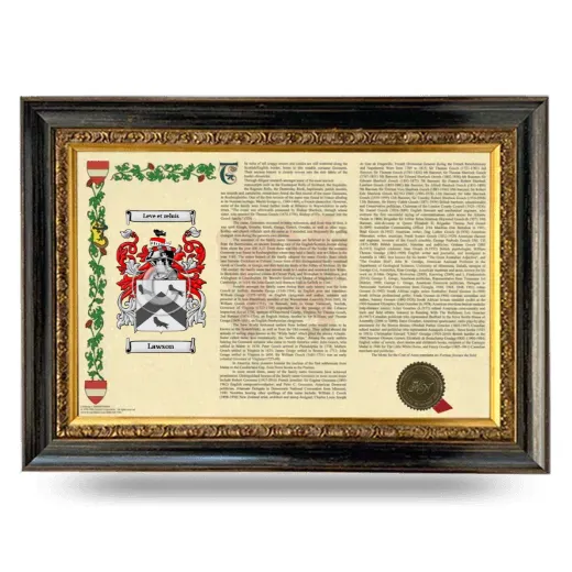 Lawson Armorial Landscape Framed - Heirloom
