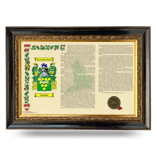 Laystone Armorial Landscape Framed - Heirloom