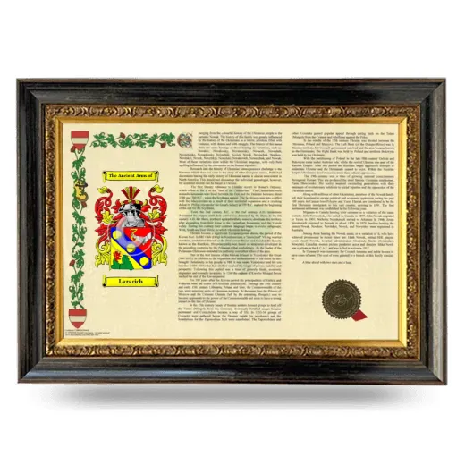Lazarich Armorial Landscape Framed - Heirloom