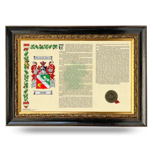 Lazore Armorial Landscape Framed - Heirloom