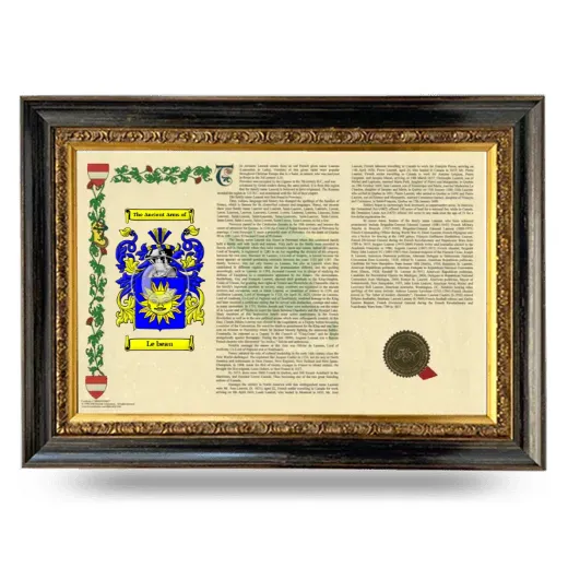 Le beau Armorial Landscape Framed - Heirloom