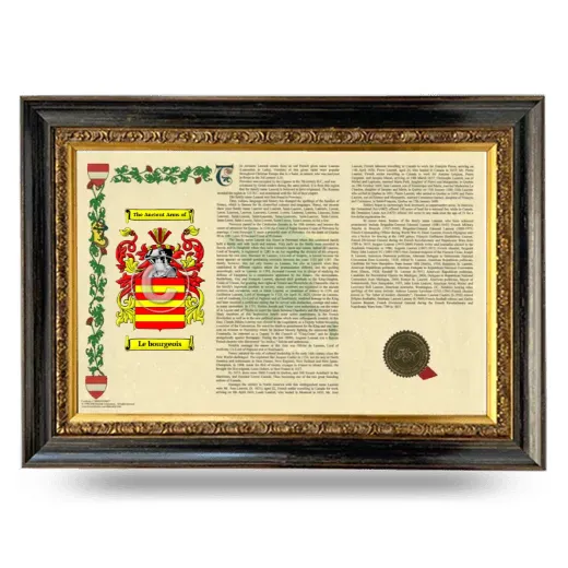 Le bourgeois Armorial Landscape Framed - Heirloom