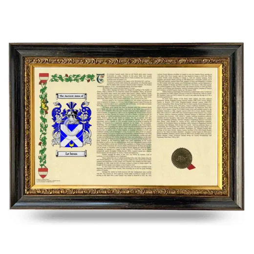 Le brun Armorial Landscape Framed - Heirloom