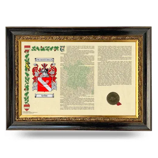 Le fon Armorial Landscape Framed - Heirloom