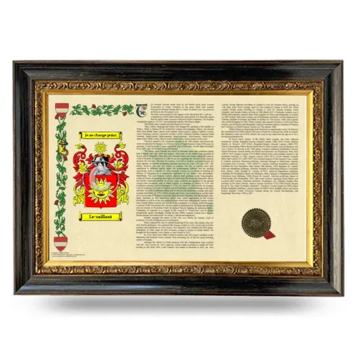 Le vaillant Armorial Landscape Framed - Heirloom