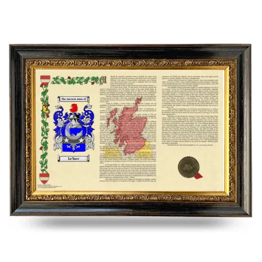 Le'barr Armorial Landscape Framed - Heirloom