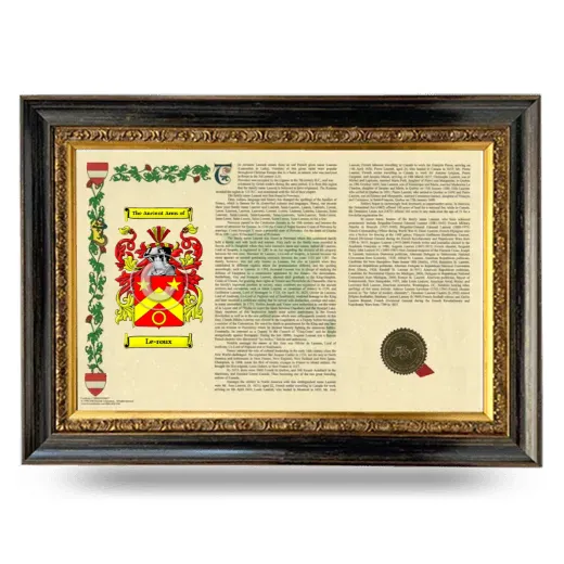 Le-roux Armorial Landscape Framed - Heirloom