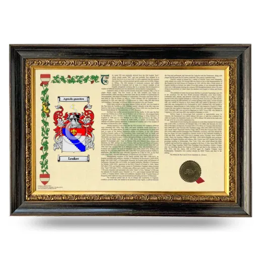 Leaker Armorial Landscape Framed - Heirloom