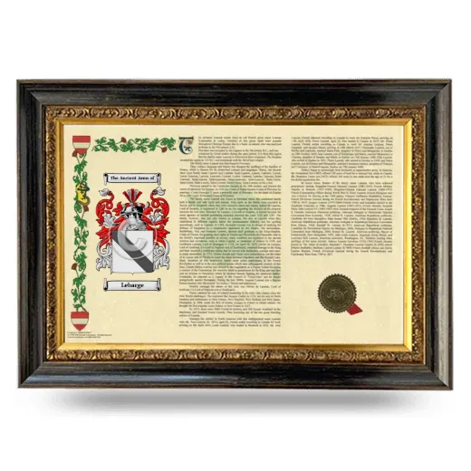 Lebarge Armorial Landscape Framed - Heirloom