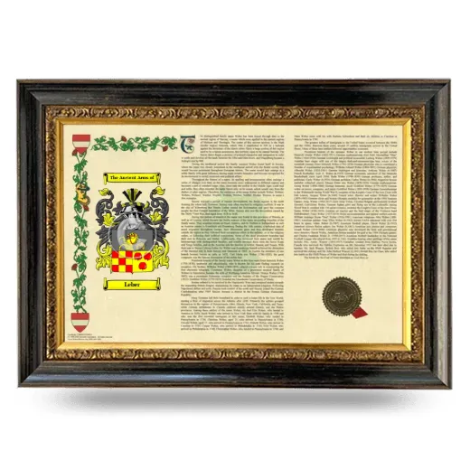 Leber Armorial Landscape Framed - Heirloom