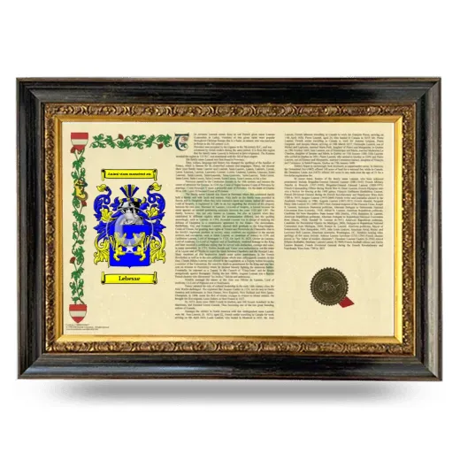 Lebesse Armorial Landscape Framed - Heirloom