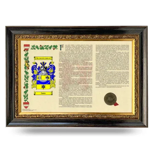 Leen Armorial Landscape Framed - Heirloom