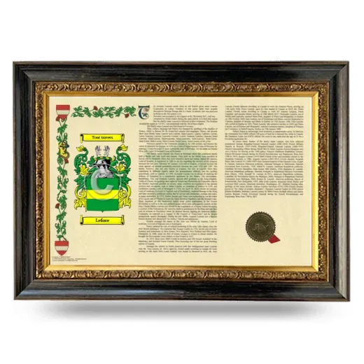 Lefore Armorial Landscape Framed - Heirloom
