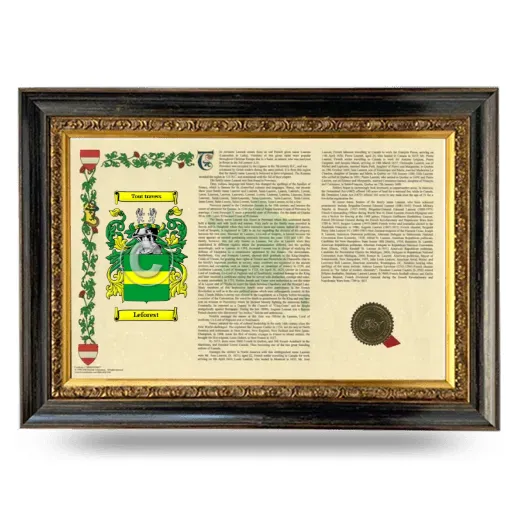 Leforest Armorial Landscape Framed - Heirloom