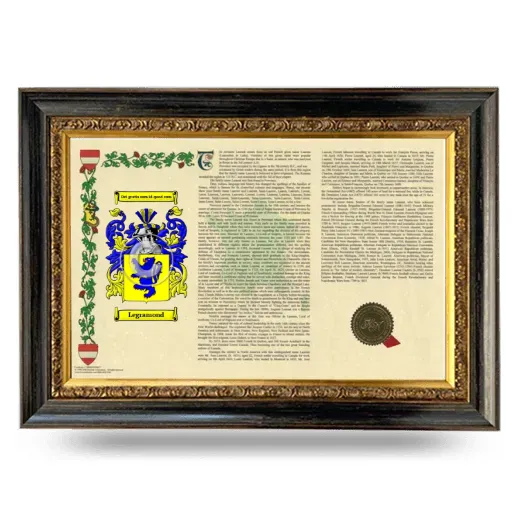 Legramond Armorial Landscape Framed - Heirloom