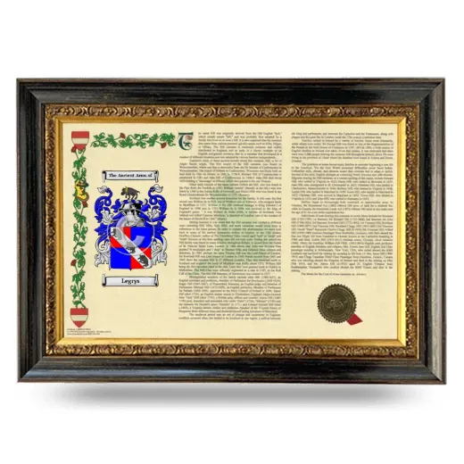 Legrys Armorial Landscape Framed - Heirloom