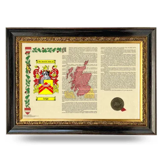 Leige Armorial Landscape Framed - Heirloom